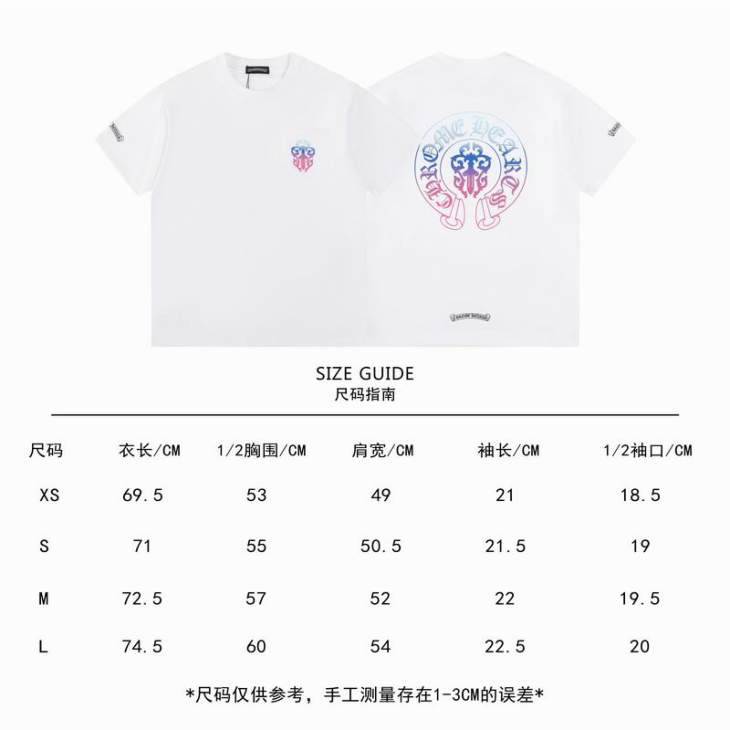 Picture of Chrome Hearts T Shirts Short _SKUChromeHeartsXS-Laztx1033217016